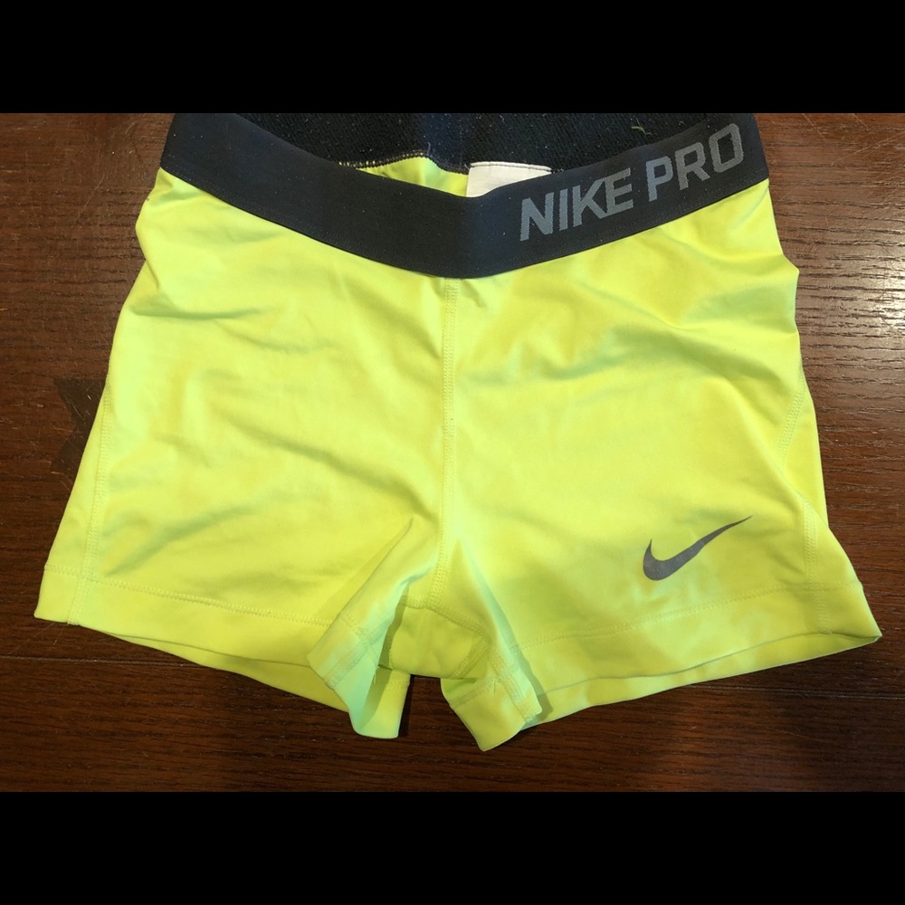 *SIZE SMALL* Neon Yellow Nike Pros